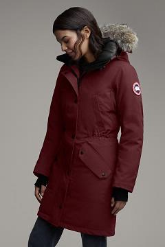 Chamarras Canada Goose Mujer Outlet - Ellesmere Abrigos Rojos Oscuro KG2930187
